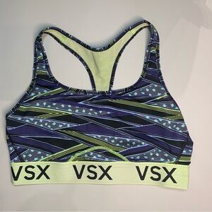 VSX Women's Sports Bra - Black and Neon Yellow